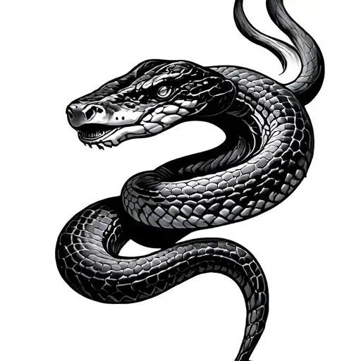 Simple Snake On Scar Incorporated Within