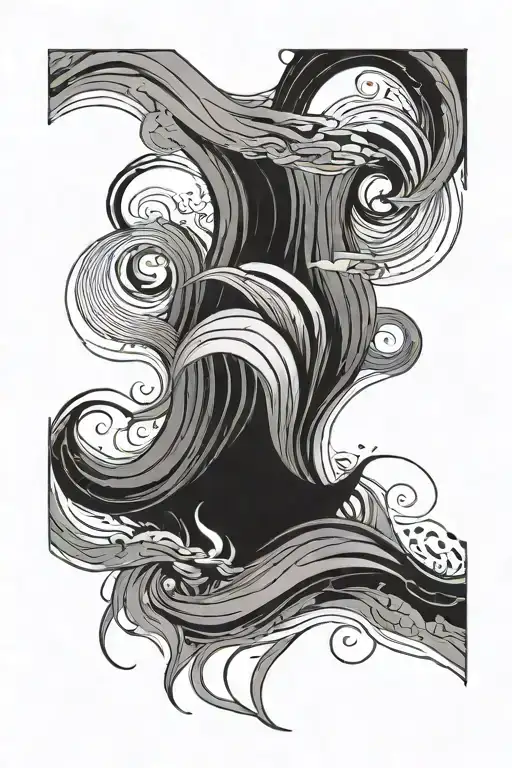 Long Abstract Wavy Line