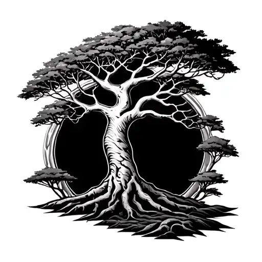 Tree Of Life With Baobab Tree Of Life Merged