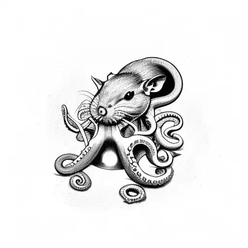 Rat Fightin With A Octopus