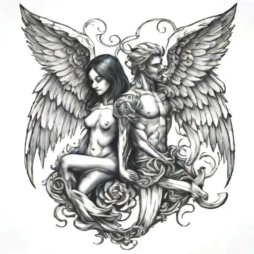 A Being Whose Left Half Is An Angel And The Right Half A Demon