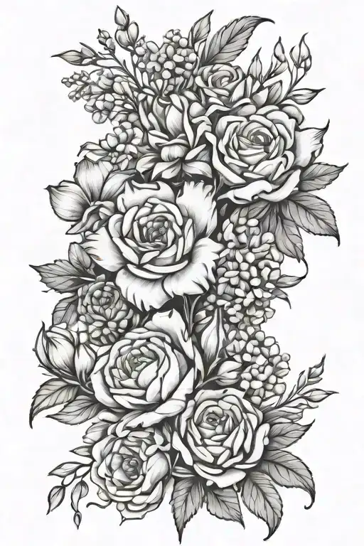 Feb April Sept Birth Flower Bouquet