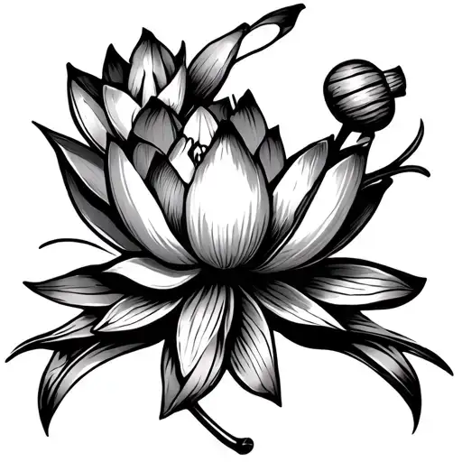 Drumsticks And Lotus Flower