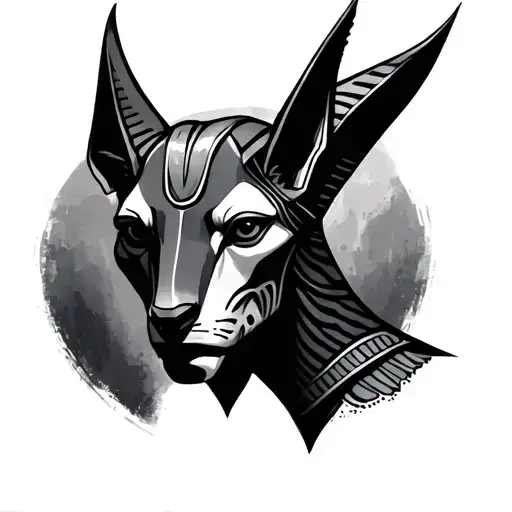 Anubis Portrait With Half Sleeve