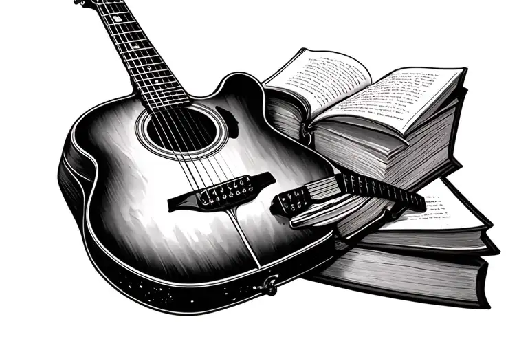 Book And Guitar