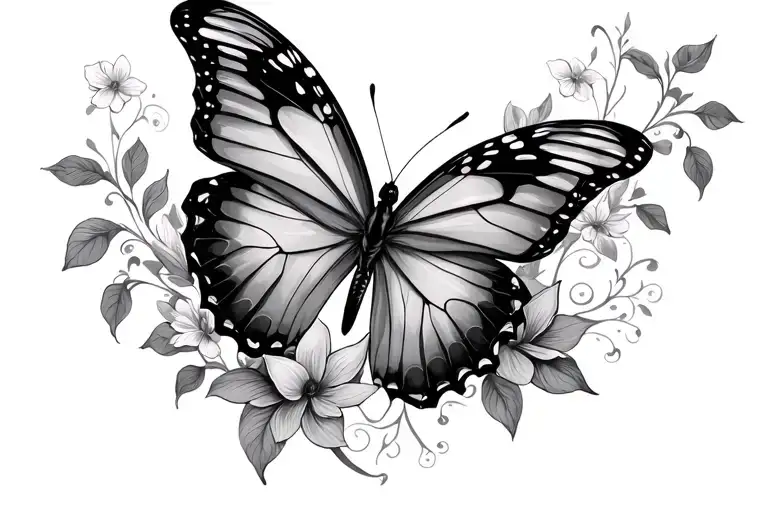Floral With Butterfly