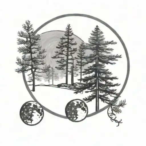 Pine Tree Moon Phases