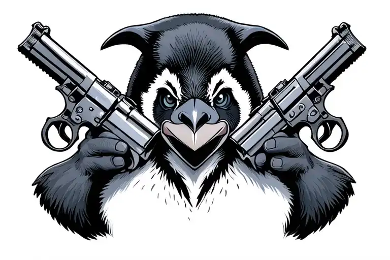 Penguin With Guns