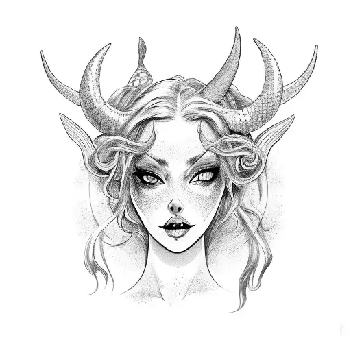 Mermaid With Horns