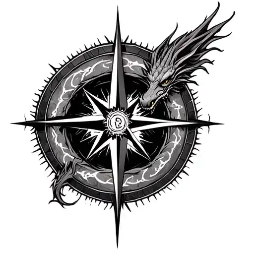 Dragon Compass Zen Circle