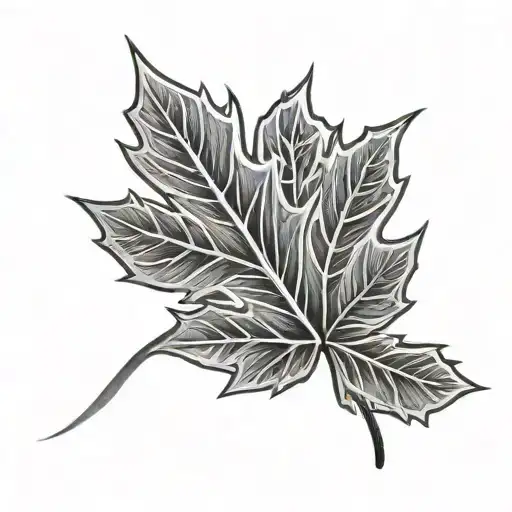 Sun Next To Maple Leaf