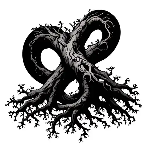 Tree With Roots That Form Infinity Symbol