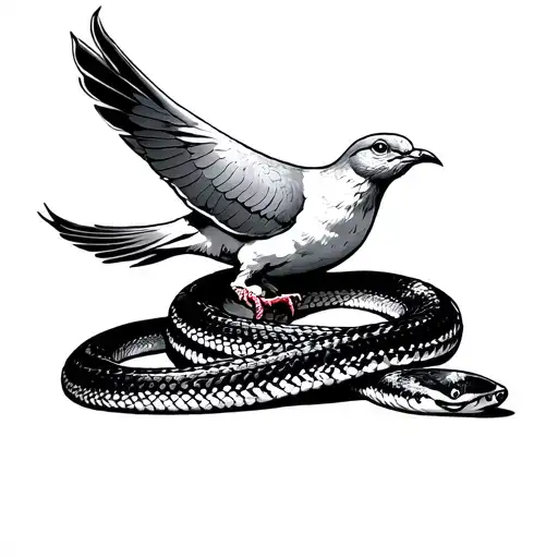 Rattlesnake And A Dove