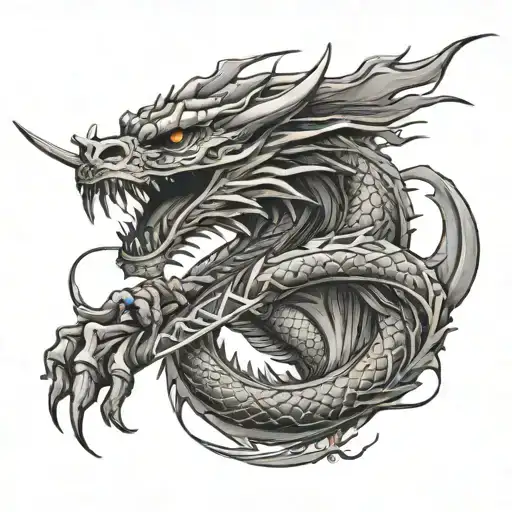Dragon With Katana