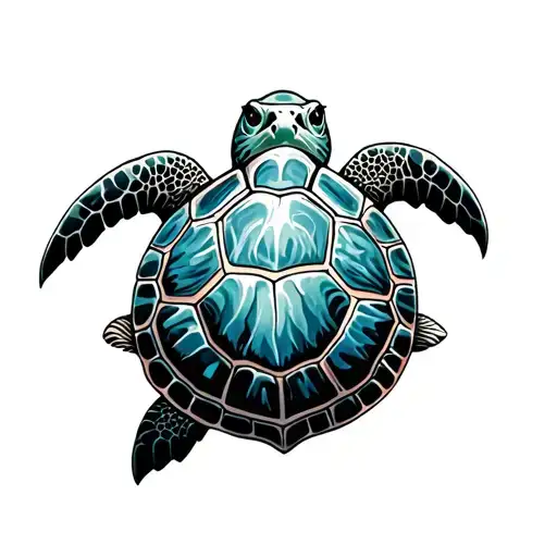 Turtle With The Wave Bousson Sea