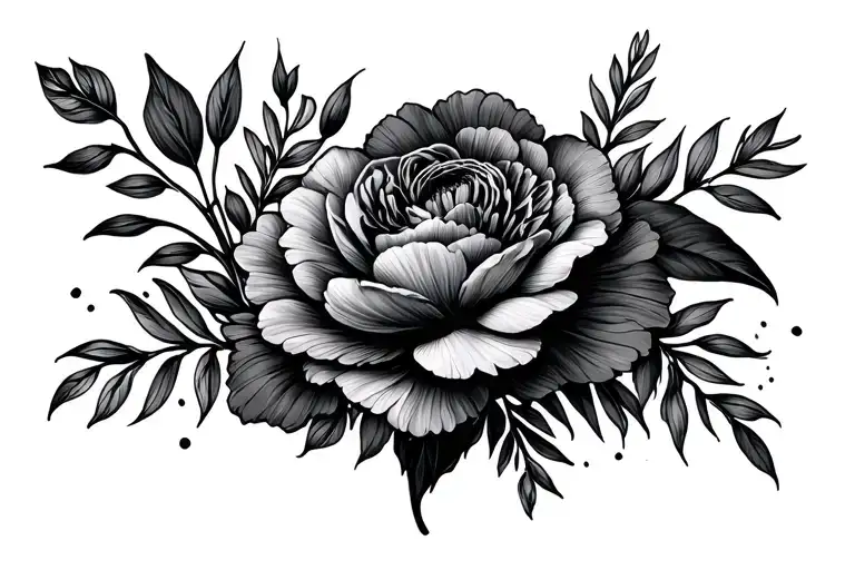 August Birth Flower Bouquet Wrapped