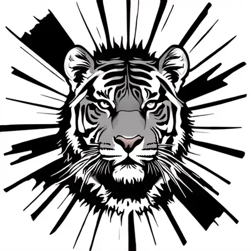 Tiger And Sun Rays