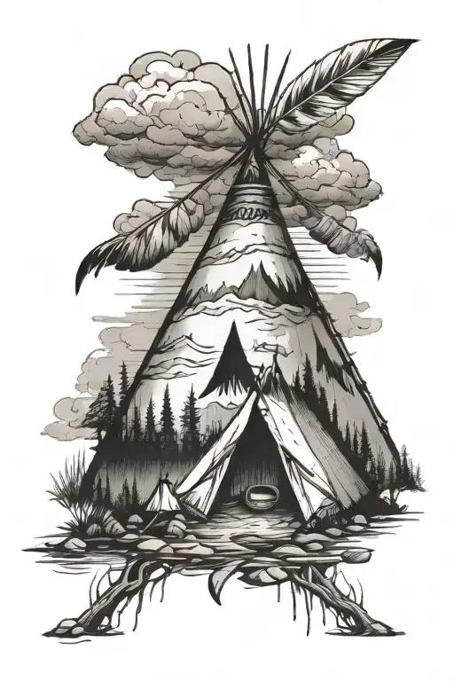 Teepee Stream Splits The Mountain