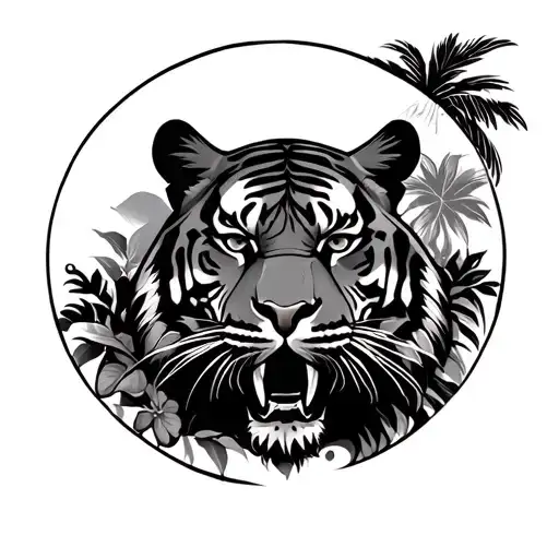 Tiger And Hawaiian Sun
