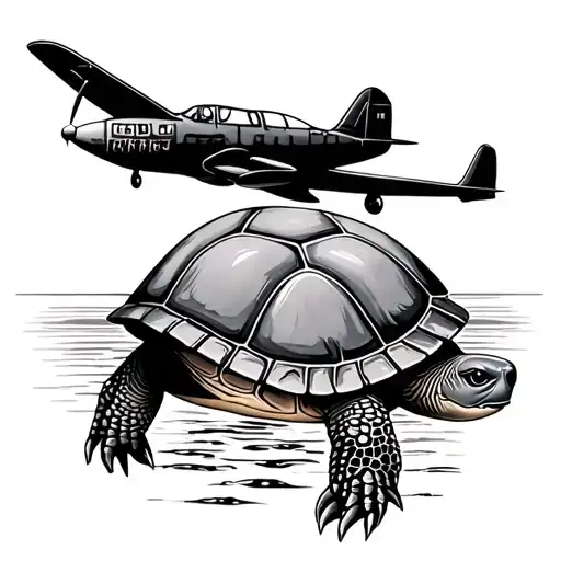 Souvenir Of Martinique With Turtle And Plane