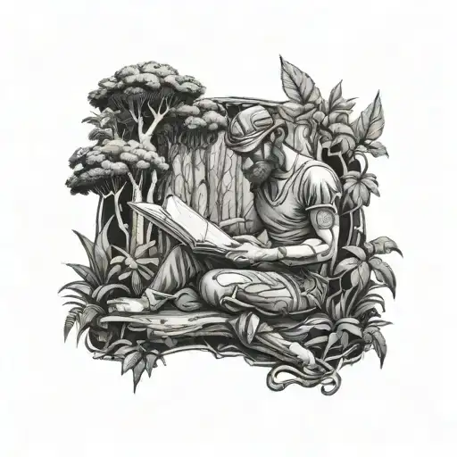 Amazon Forest Person Reading