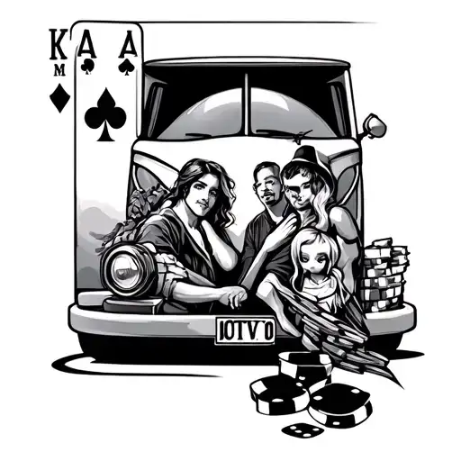 Poker And Van And Fishing And Family