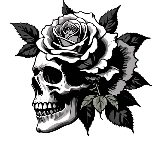 Rose And Skull