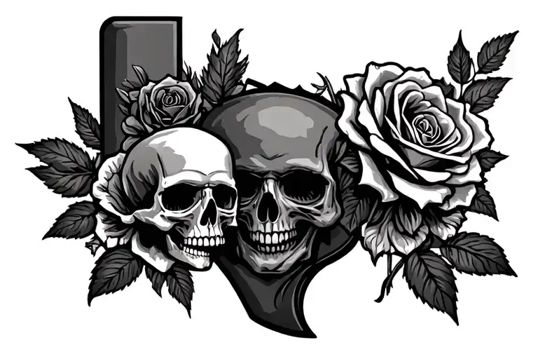 Texas And Skulls Roses