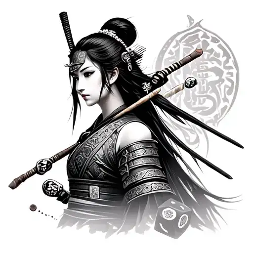 Samurai Women Money Dice