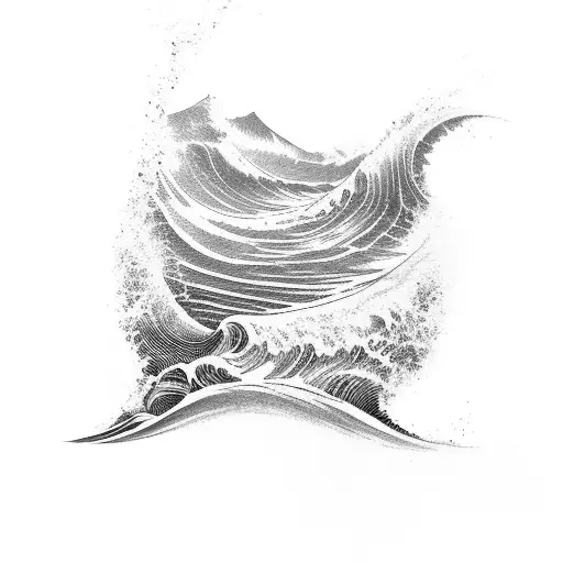 Ocean Wave That Looks Like Wood Grain Shoulder