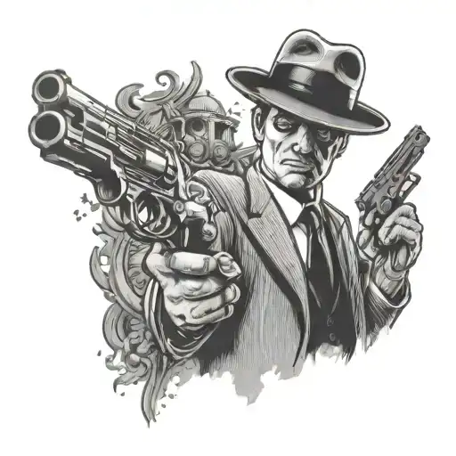 Mafia Man With Gun