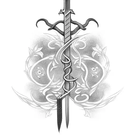 Sword With Vine Ornaments