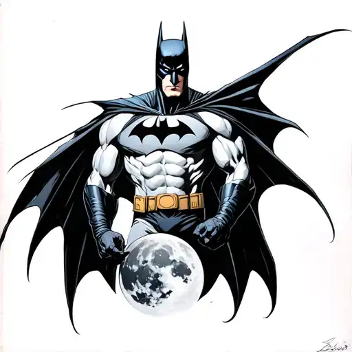 Batman With Moon Rising