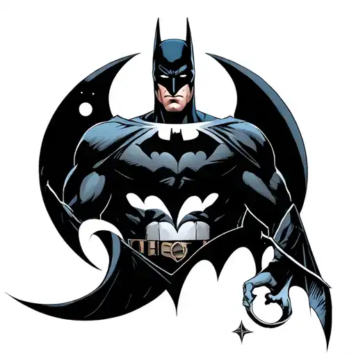 Batman Logo With Moon