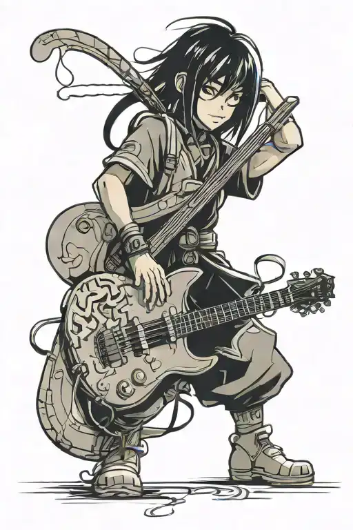 Toph Beifong Earth Bending A Bass Guitar