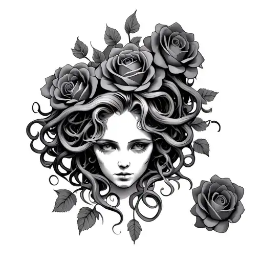 Medusa With Roses