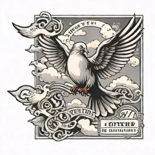 777 Lottery Ticket With Clouds And Dove With The Words Joyner In Bold