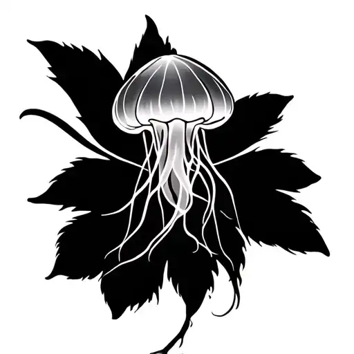 Jellyfish With Lotus Flowers