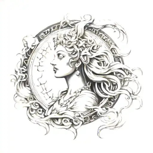 Goddess Of The Moon Surrounded