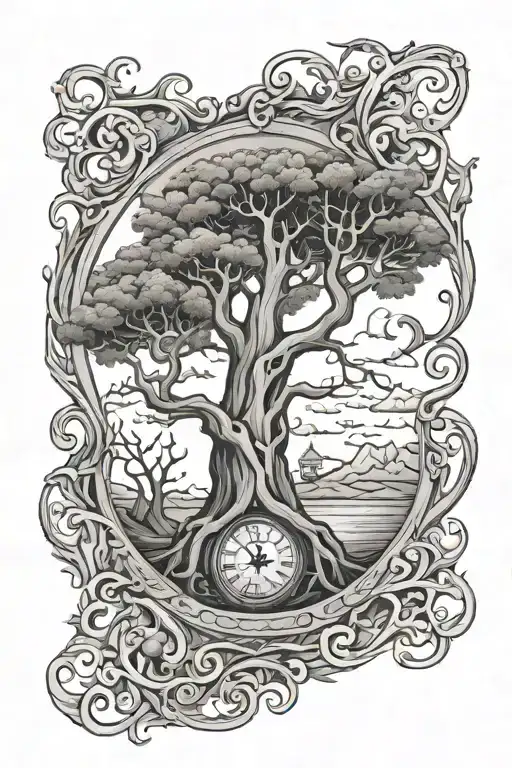 Hour Glass Gnarled Tree