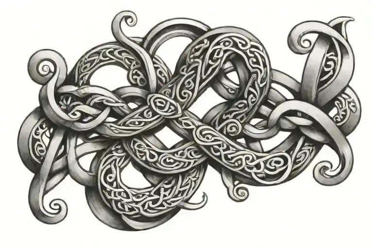 Double Infinity Symbol Intertwined