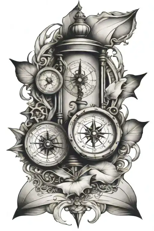 Sand Clock And Compass Design