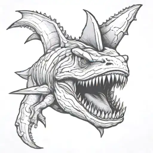 Dinosaur Shark Jumping