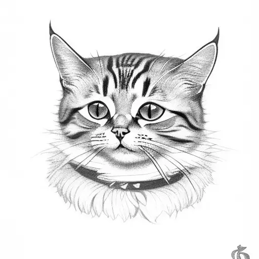 Tabby Cat On Throne With Crown Tarrot Card