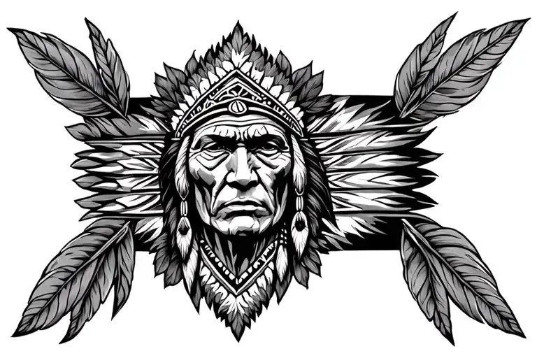 Native American Arm Band Tattoo Design