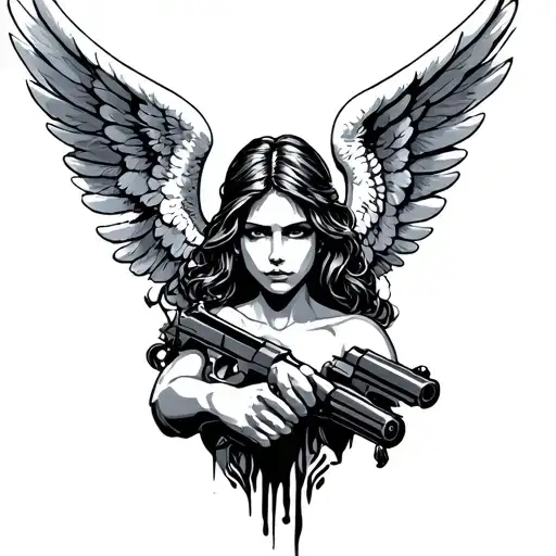 Angel With Gun With Gun With