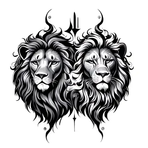 Leo And Virgo Symbol Together