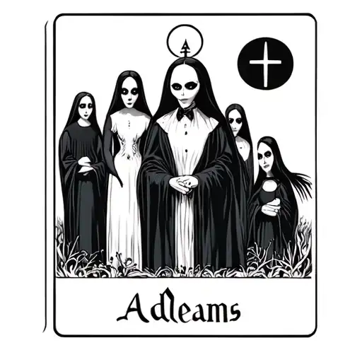 Tarot Card Featuring Addams Family