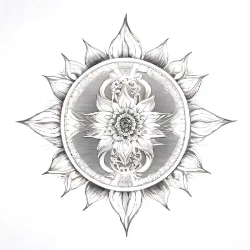 Lotus Tree Of Life Sun And Moon