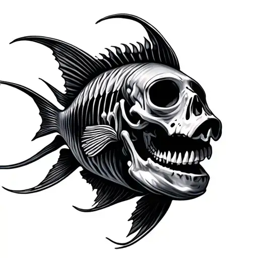 Underwater Skeleton Fish
